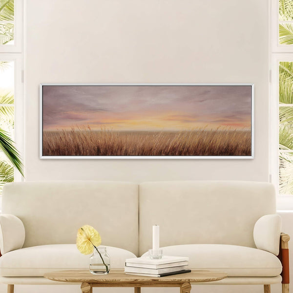 Canvas wall art in interior setting.