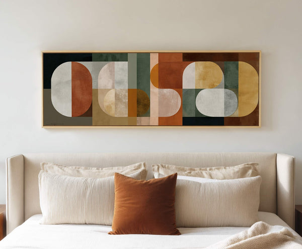 Canvas wall art in interior setting.