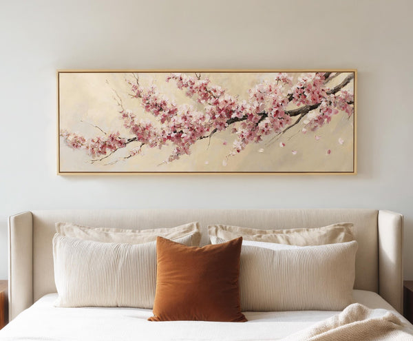 Canvas wall art in interior setting.