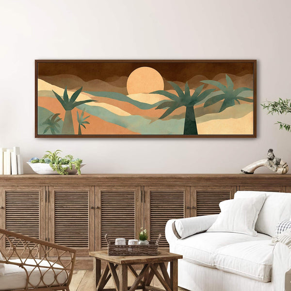 Canvas wall art in interior setting.