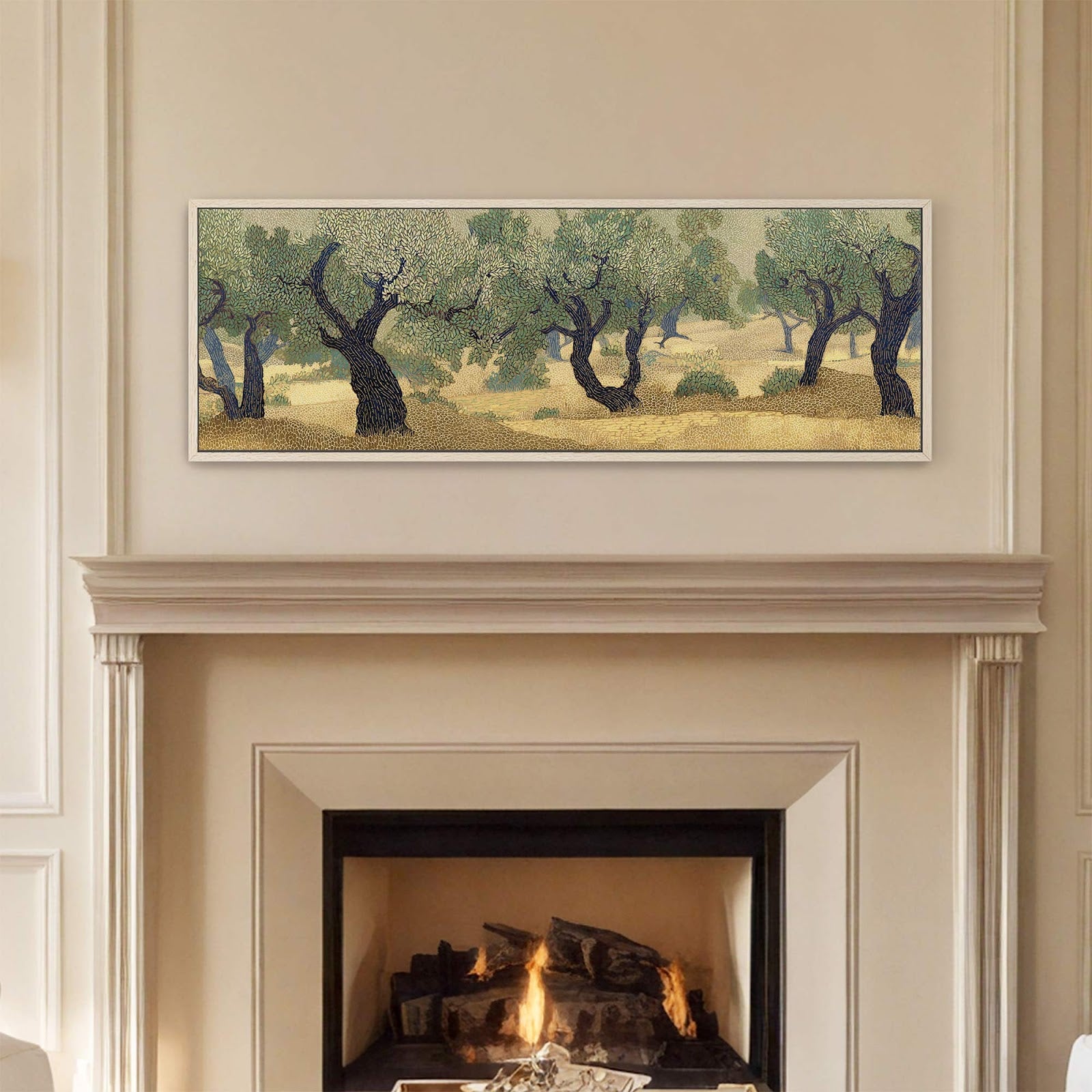 Canvas wall art in interior setting.