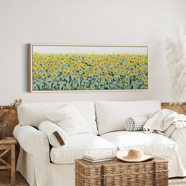 Canvas wall art in interior setting.