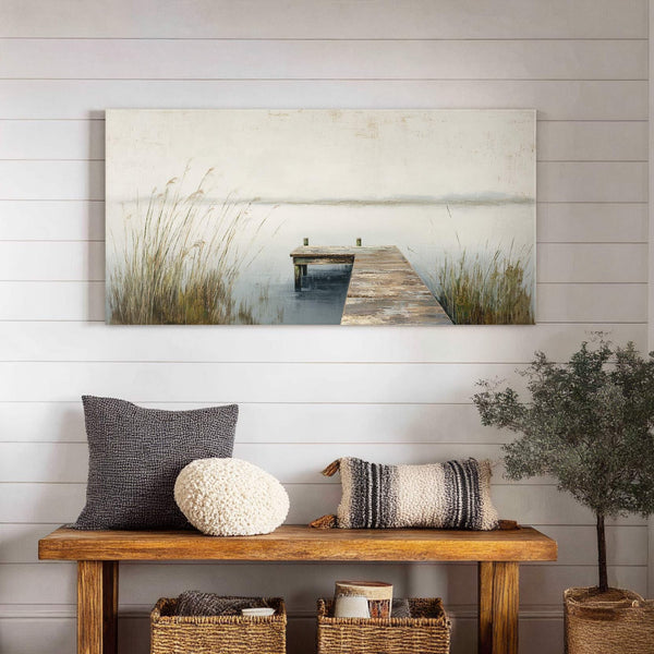 Canvas wall art in interior setting.