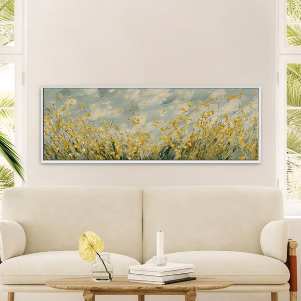 Canvas wall art in interior setting.