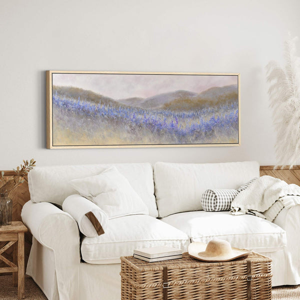 Canvas wall art in interior setting.