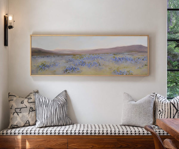 Canvas wall art in interior setting.