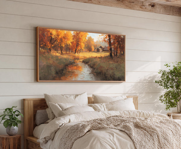 Canvas wall art in interior setting.