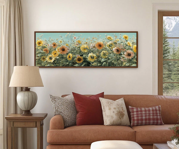 Canvas wall art in interior setting.