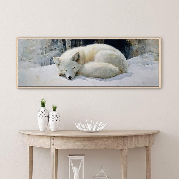 Canvas wall art in interior setting.