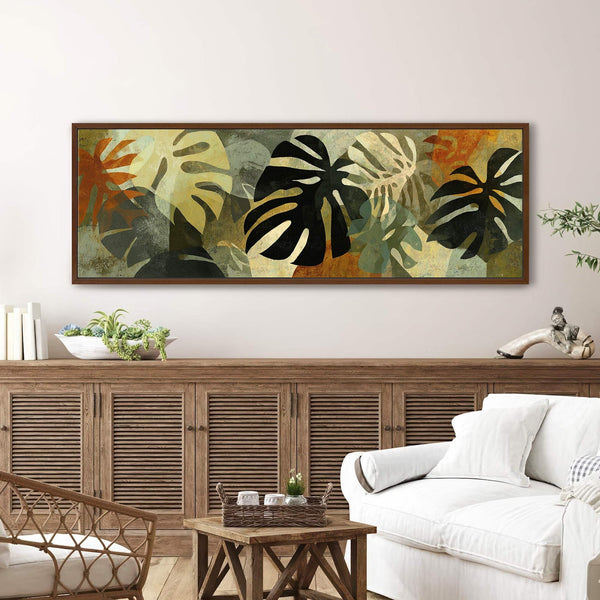 Canvas wall art in interior setting.