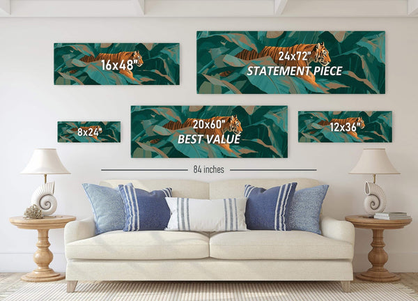 Canvas wall art in interior setting.