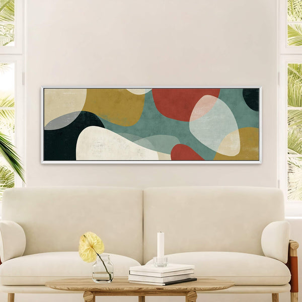 Canvas wall art in interior setting.