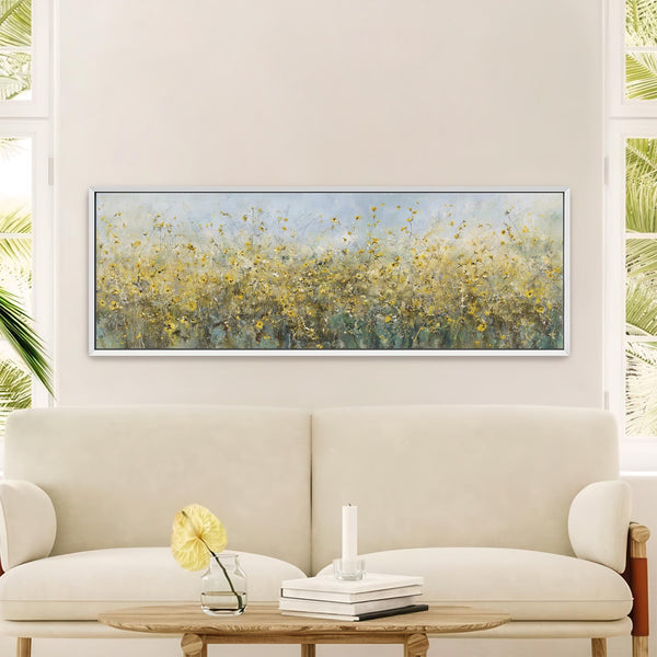 Canvas wall art in interior setting.