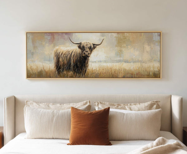 Canvas wall art in interior setting.