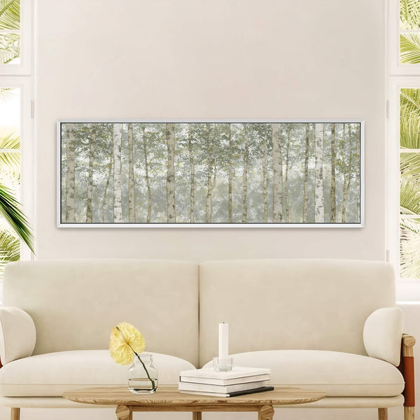 Canvas wall art in interior setting.