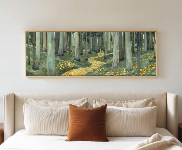 Canvas wall art in interior setting.