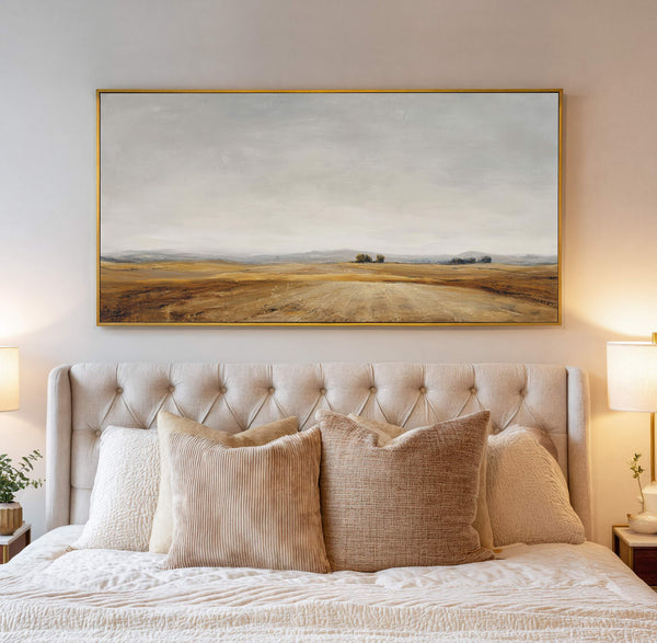 Canvas wall art in interior setting.