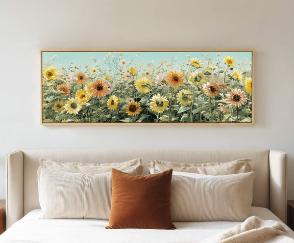 Canvas wall art in interior setting.