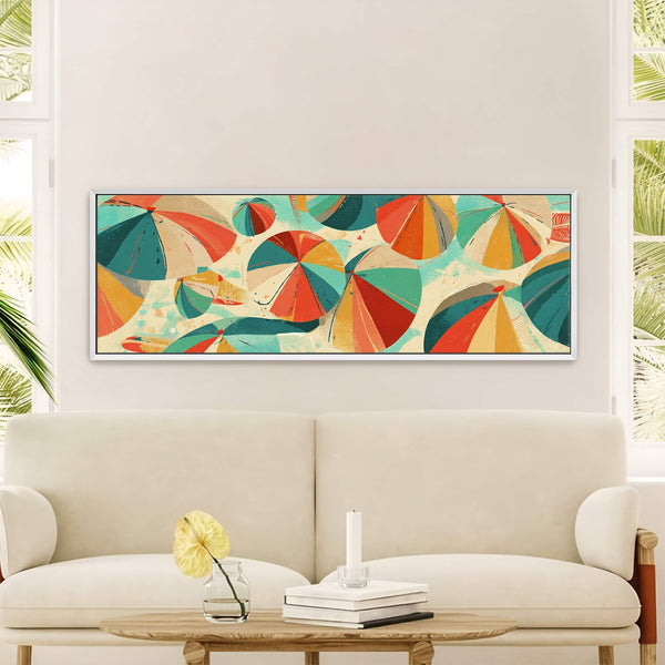 Canvas wall art in interior setting.