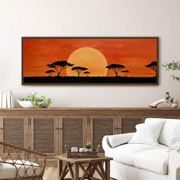 Canvas wall art in interior setting.