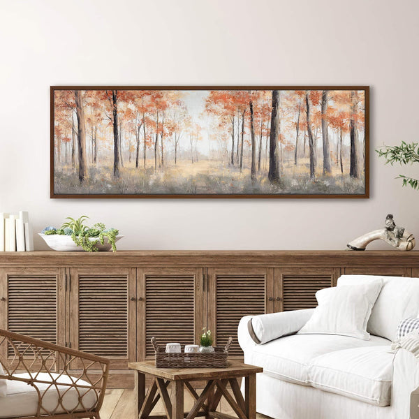 Canvas wall art in interior setting.