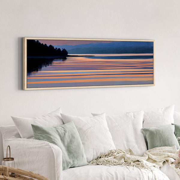 Canvas wall art in interior setting.
