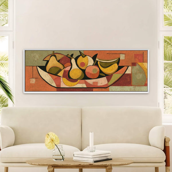 Canvas wall art in interior setting.