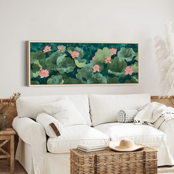 Canvas wall art in interior setting.