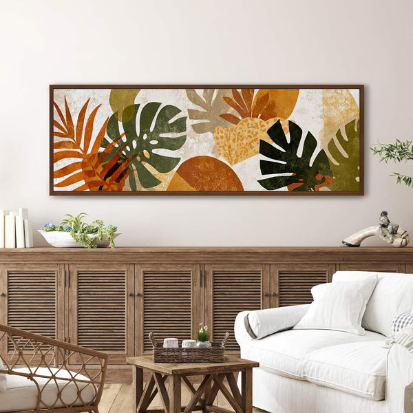Canvas wall art in interior setting.