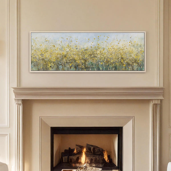 Canvas wall art in interior setting.