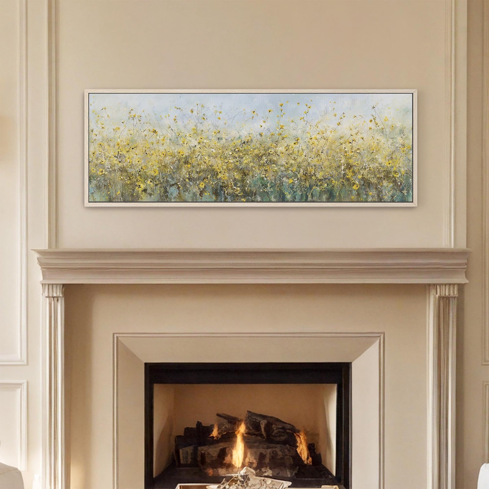 Canvas wall art in interior setting.