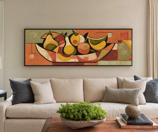 Canvas wall art in interior setting.