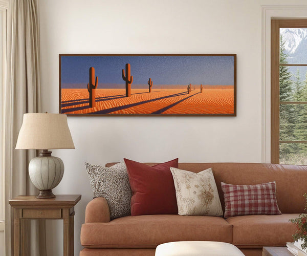 Canvas wall art in interior setting.