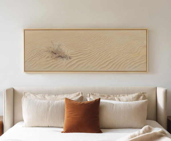 Canvas wall art in interior setting.