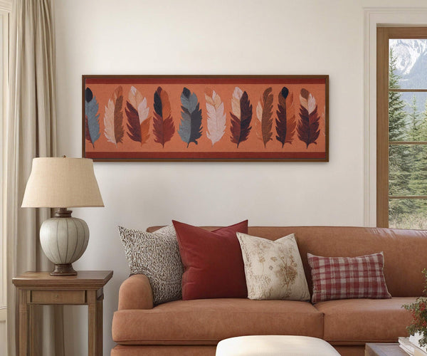 Canvas wall art in interior setting.