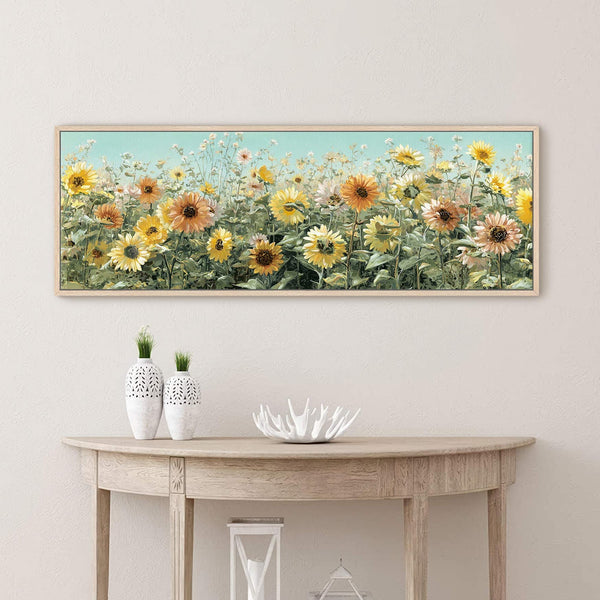 Canvas wall art in interior setting.