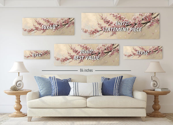 Canvas wall art in interior setting.