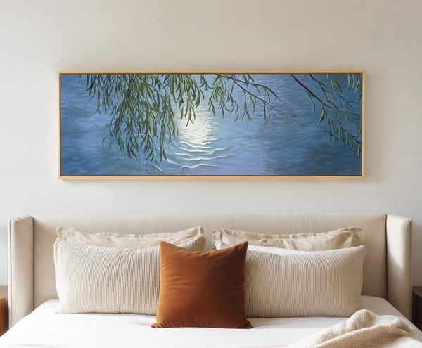 Canvas wall art in interior setting.