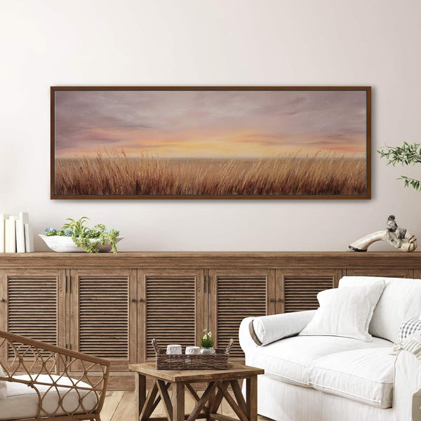 Canvas wall art in interior setting.