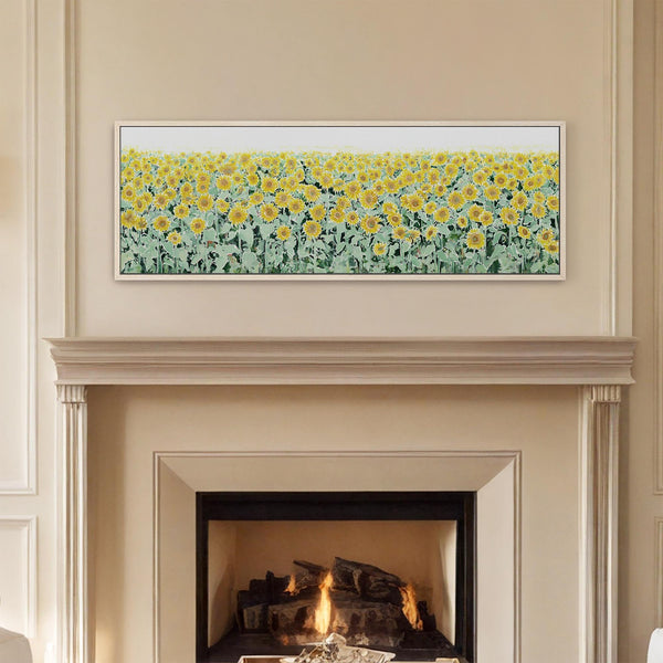 Canvas wall art in interior setting.