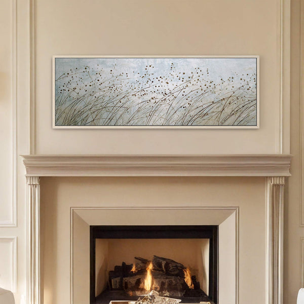 Canvas wall art in interior setting.