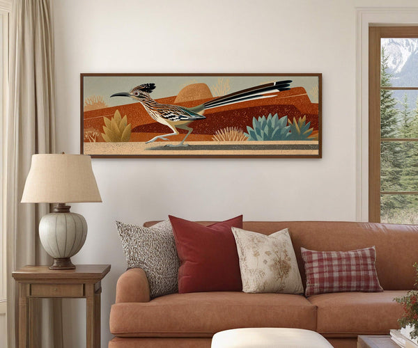 Canvas wall art in interior setting.