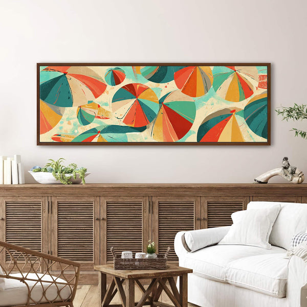 Canvas wall art in interior setting.