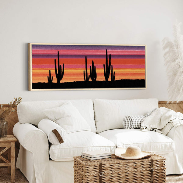 Canvas wall art in interior setting.