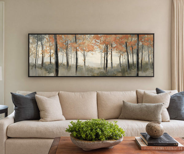 Canvas wall art in interior setting.