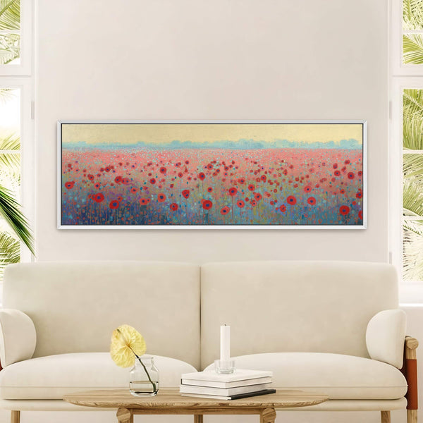 Canvas wall art in interior setting.