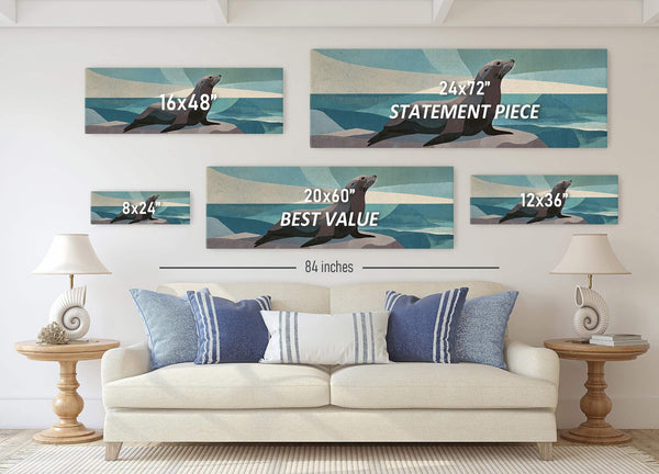 Canvas wall art in interior setting.