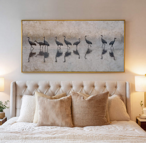 Canvas wall art in interior setting.