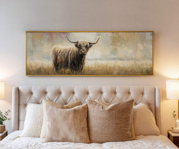 Canvas wall art in interior setting.