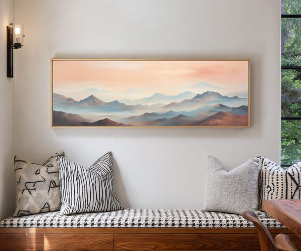 Canvas wall art in interior setting.